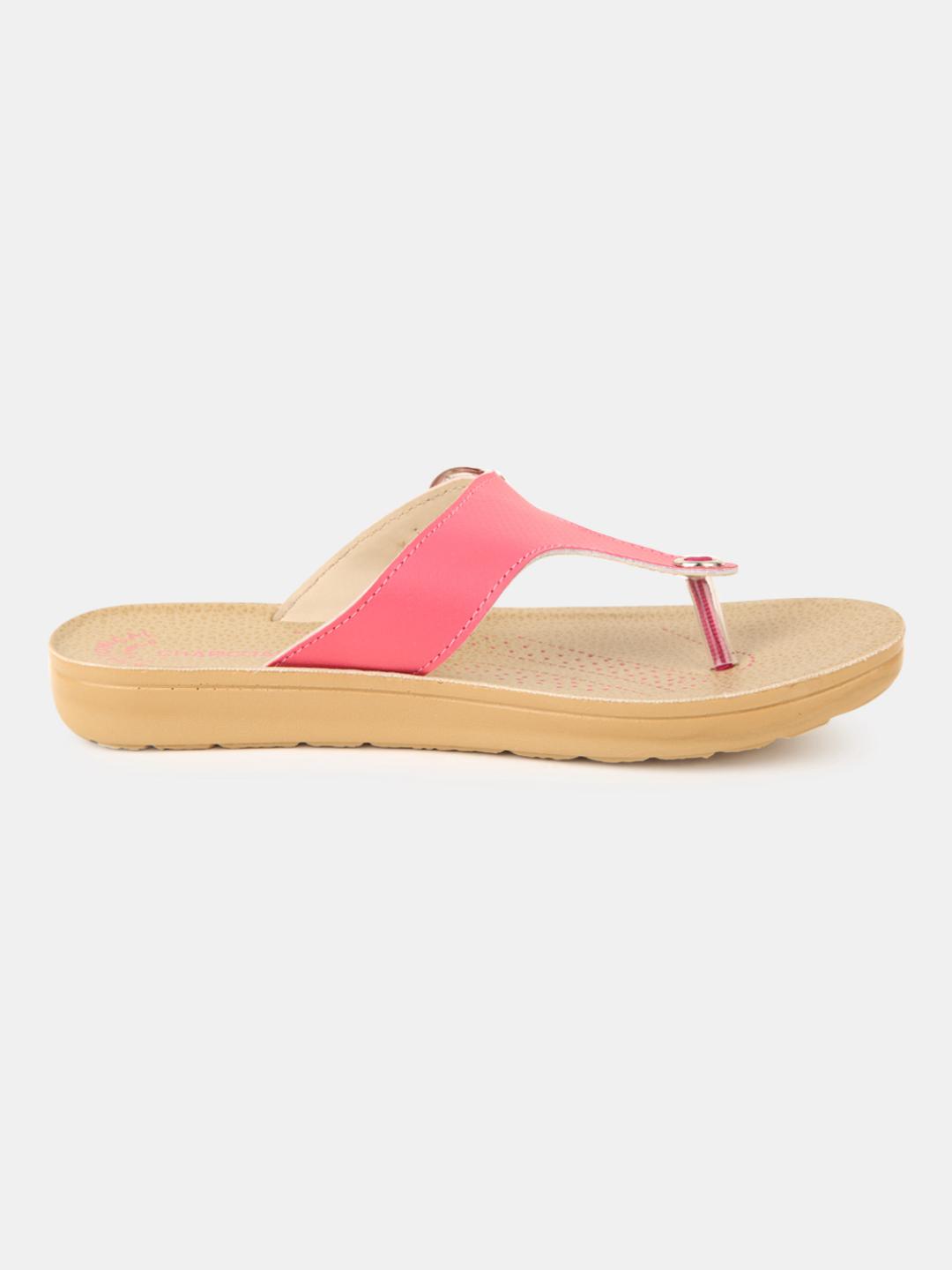 pink synthetic flip flops - 20716211 - Standard Image - 4