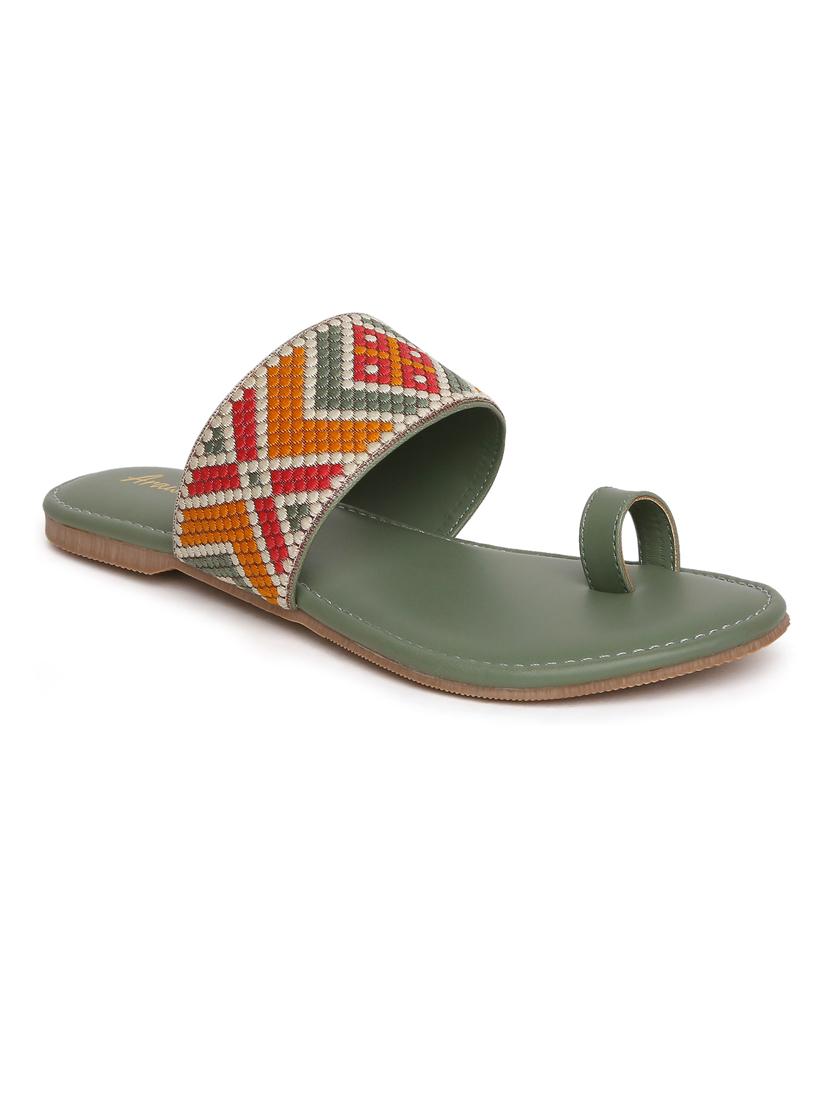 olive toe separator sandal - 20717276 - Standard Image - 1