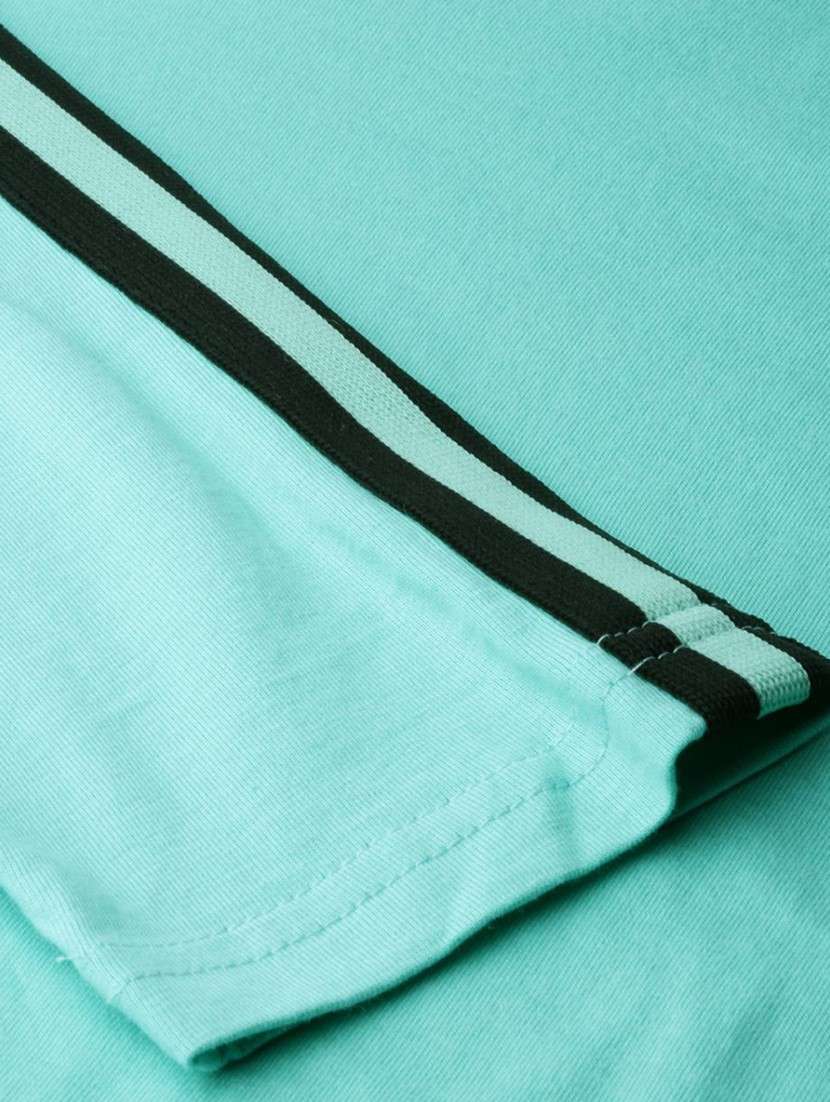 women light blue round neck t-shirt - 20721510 - Standard Image - 4