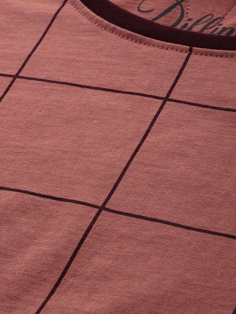 women mauve round neck t-shirt - 20721558 - Standard Image - 4
