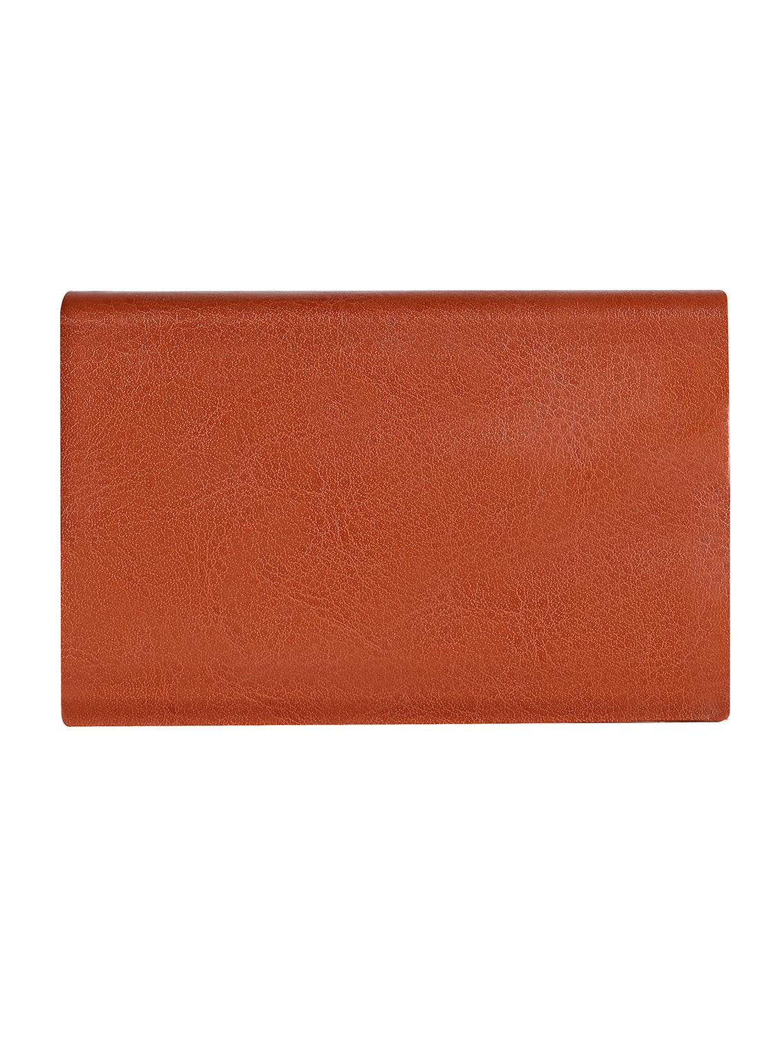 tan synthetic leather card holder - 20723923 - Standard Image - 1