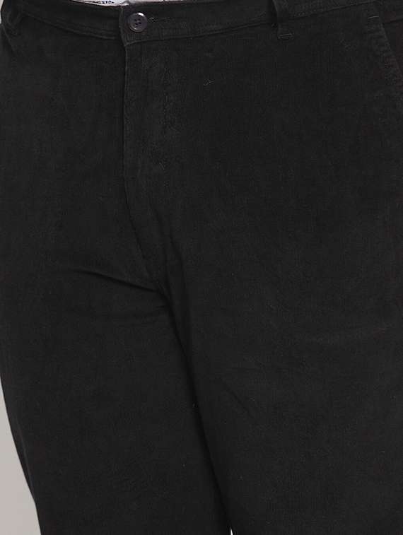 men solid flat front plus size casual trouser - 20724034 - Standard Image - 4
