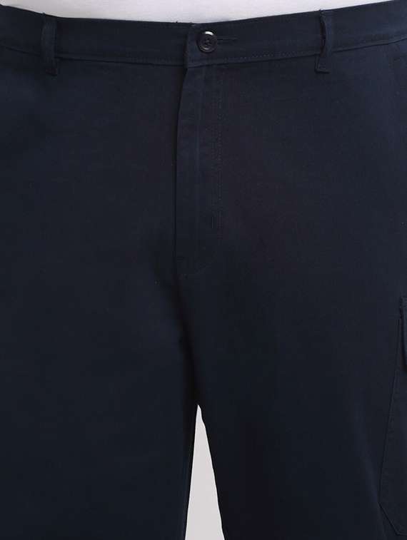 navy blue cotton chinos casual trousers - 20724056 -  Standard Image - 4