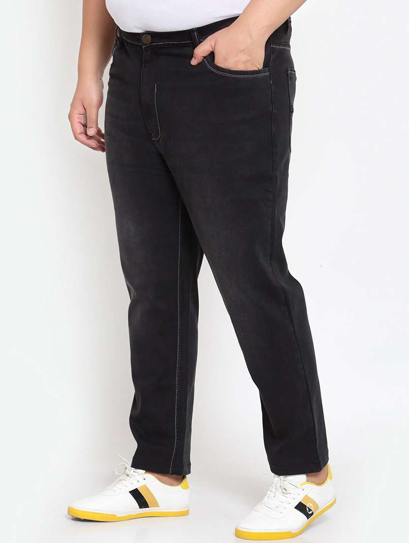 mens straight fit plain jeans - 20724090 -  Standard Image - 1