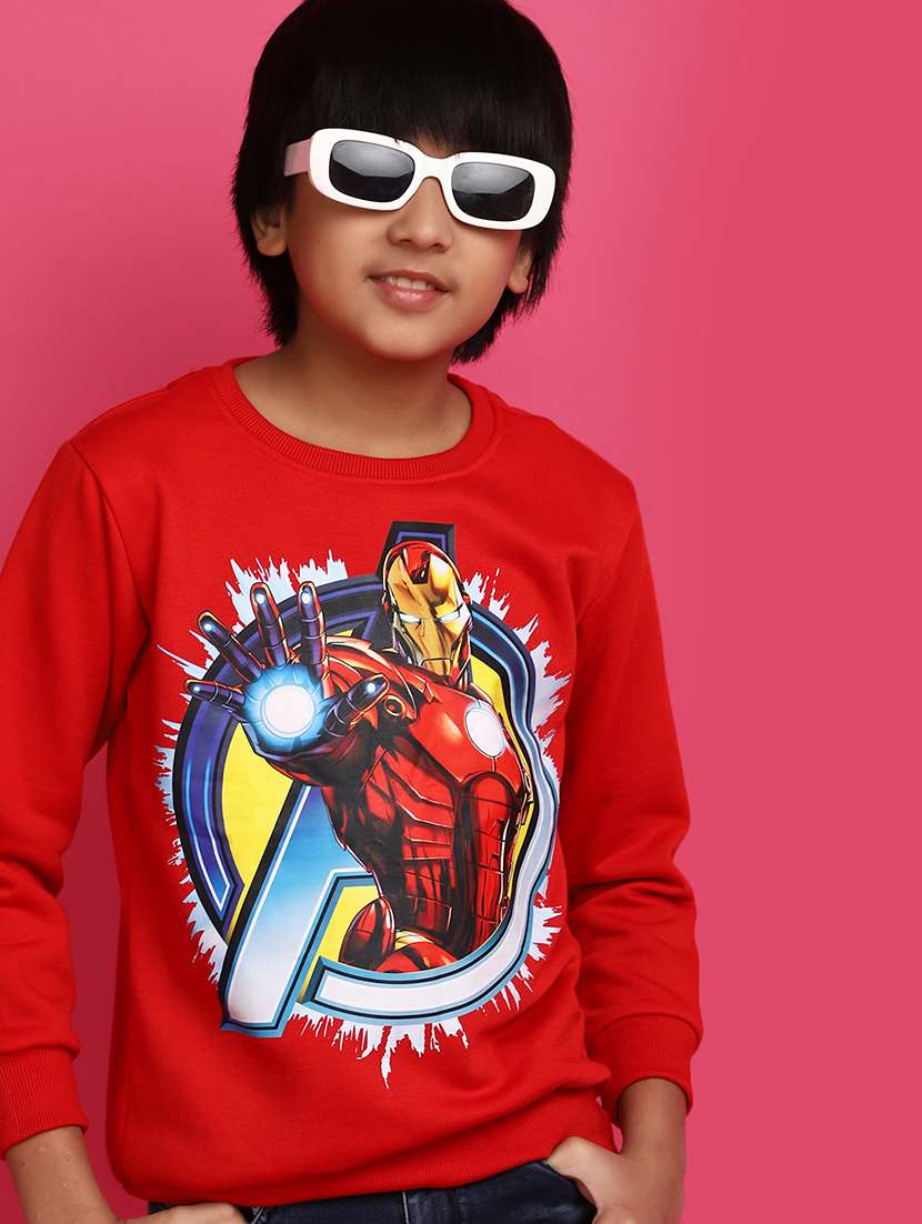 boys round neck front print sweatshirt - 20724324 -  Standard Image - 1