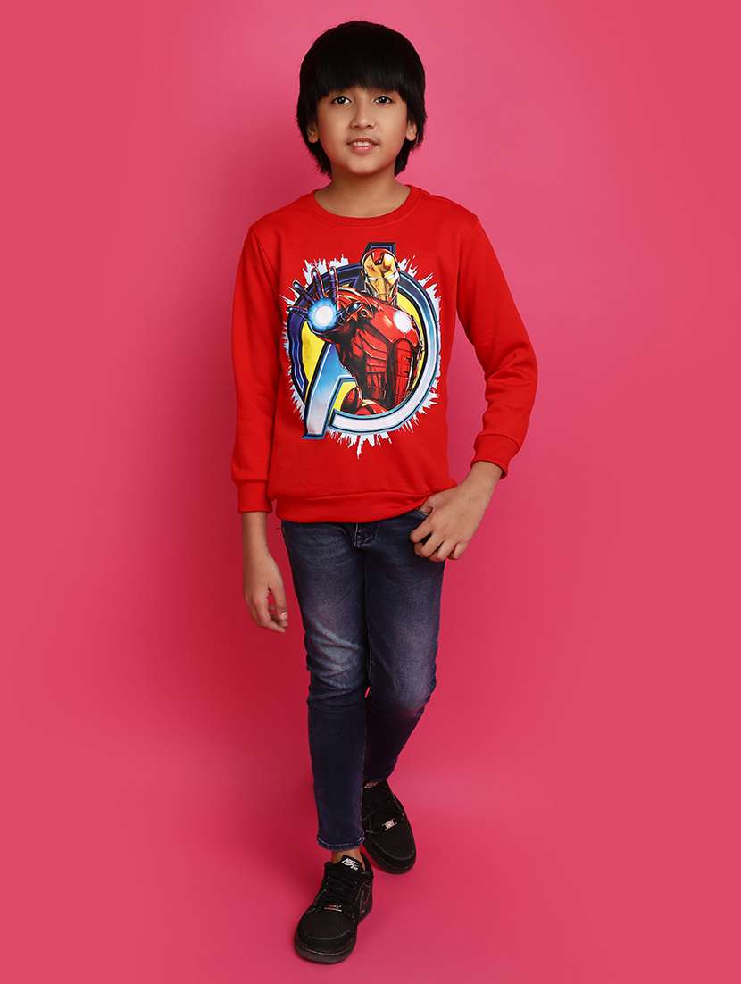 boys round neck front print sweatshirt - 20724324 -  Standard Image - 4