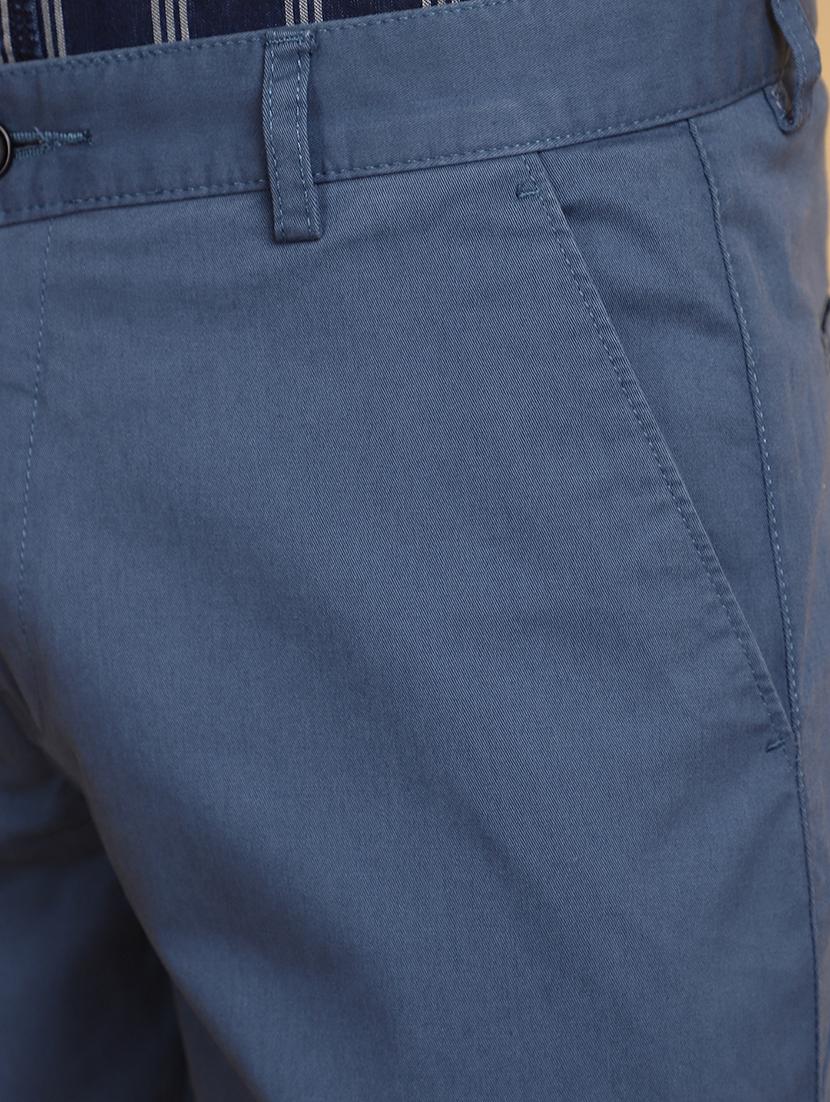 blue cotton chinos casual trousers - 20724383 - Standard Image - 4