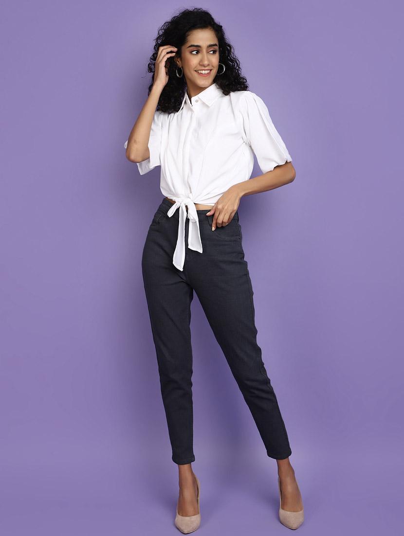 white cotton regular top - 20724442 - Standard Image - 4