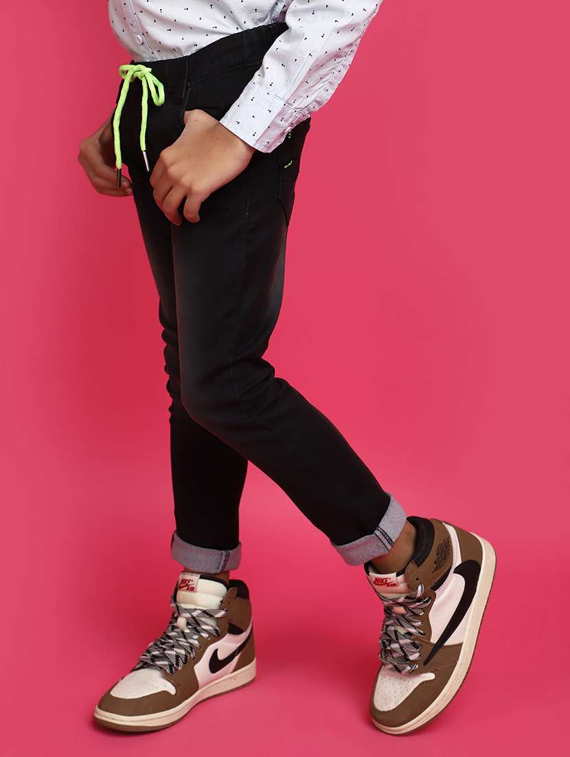 solid black washed slim fit jeans - 20724518 -  Standard Image - 1