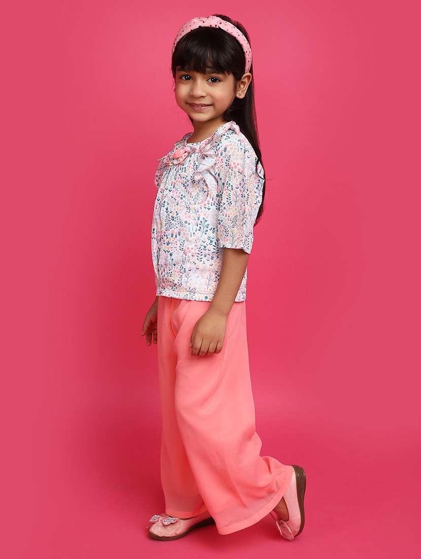 girls round neck printed full length set - 20724542 -  Standard Image - 1