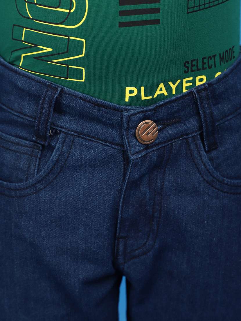 solid blue slim fit denim jeans - 20724614 -  Standard Image - 4