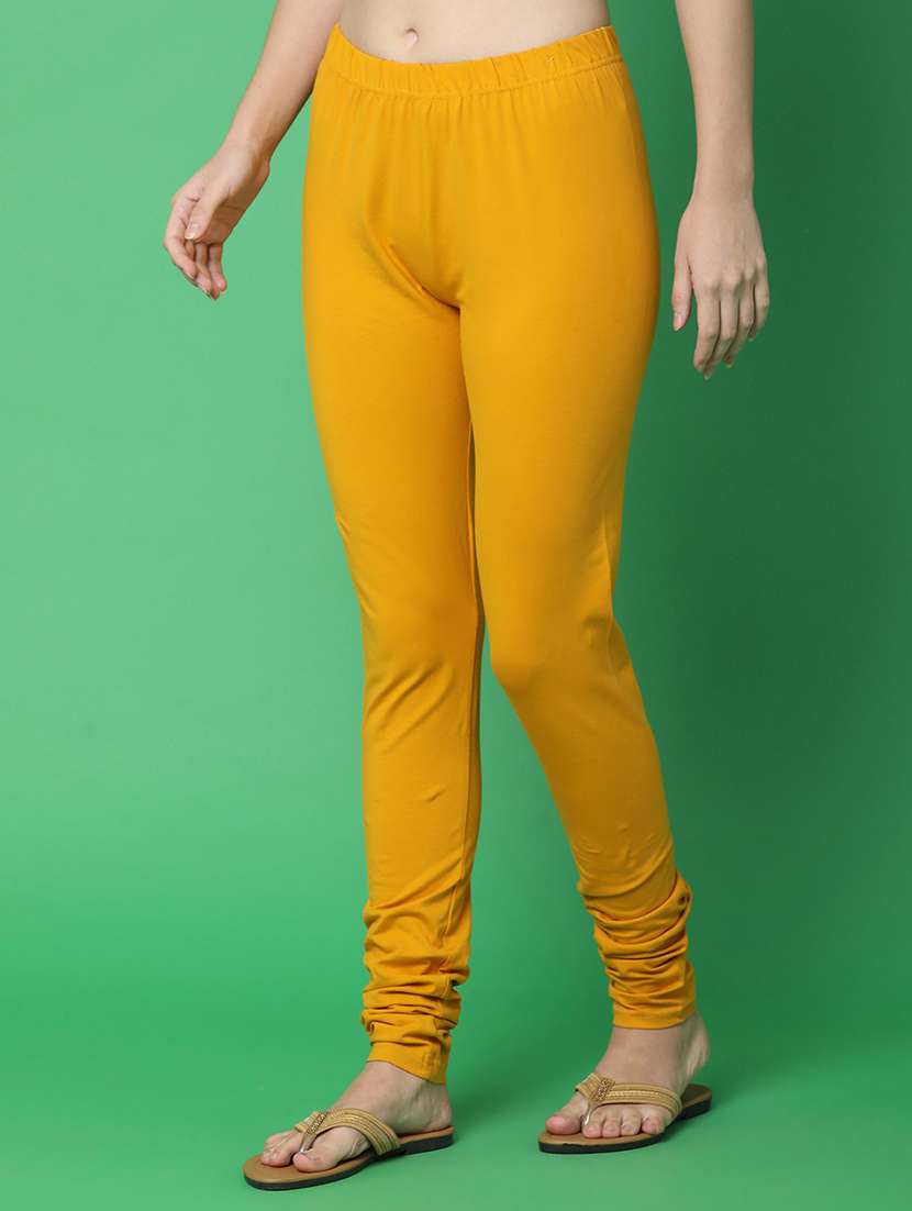 women mustard churidar leggings - 20724725 -  Standard Image - 1