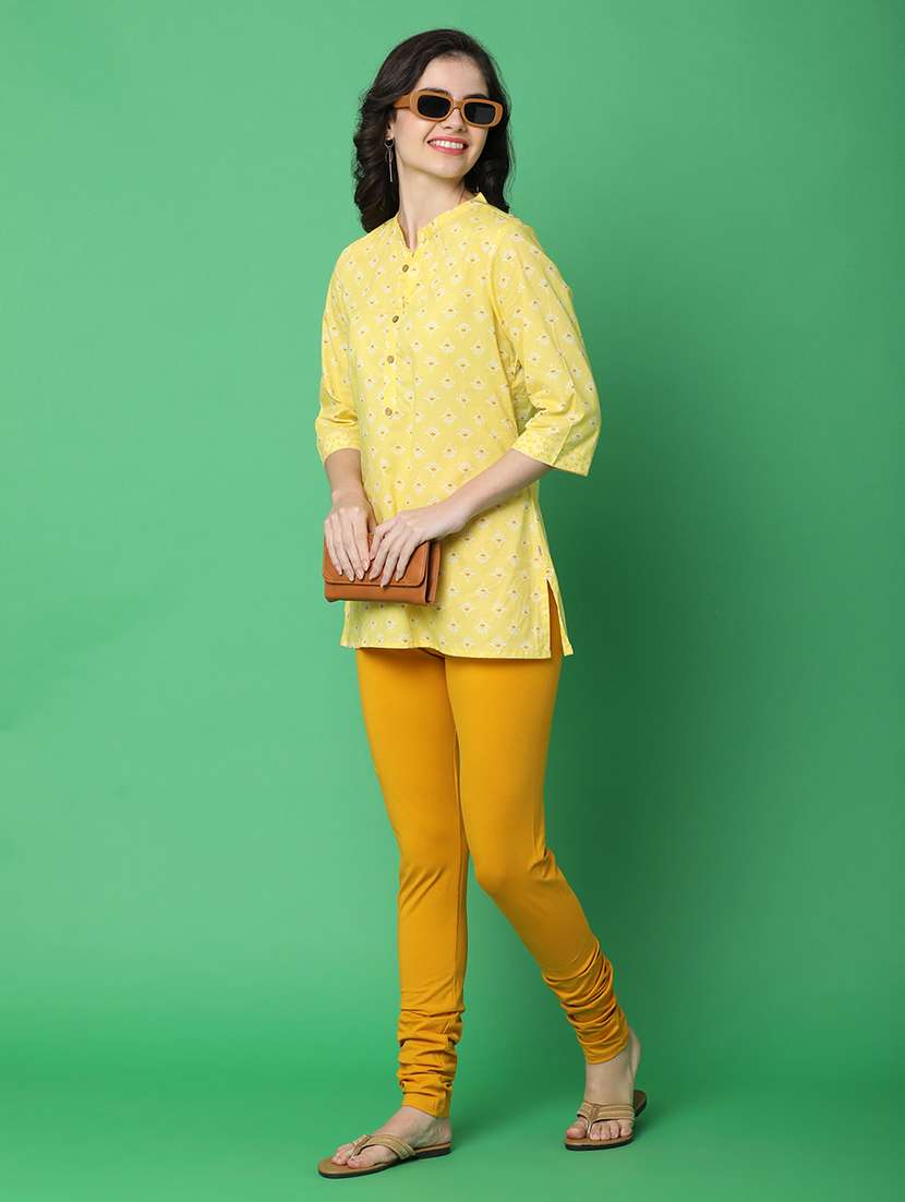 women mustard churidar leggings - 20724725 -  Standard Image - 4
