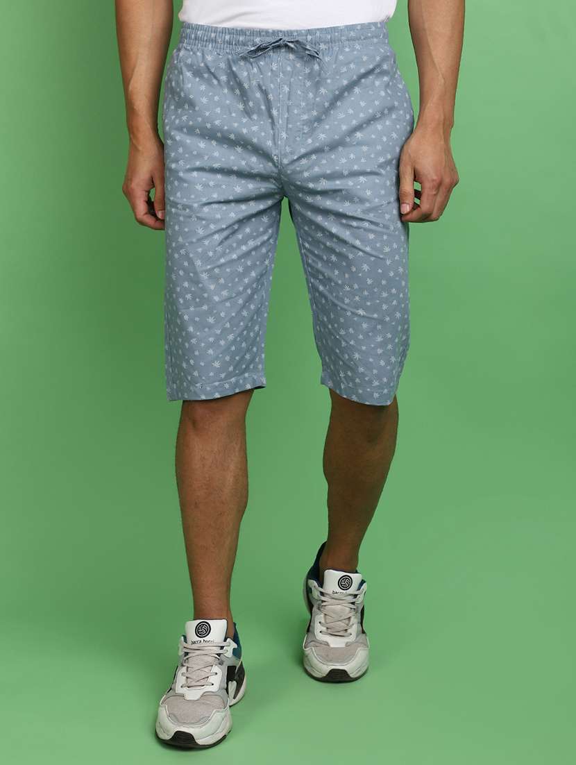 men mid rise printed bermuda shorts