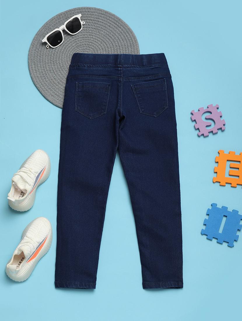 girls blue solids plain jeans - 20724987 -  Standard Image - 1