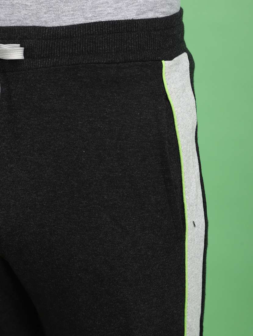 men black cotton full length joggers - 20725182 -  Standard Image - 4