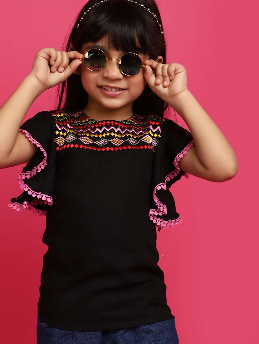 girls blacks elf-designed top - 20725228 -  Standard Image - 1