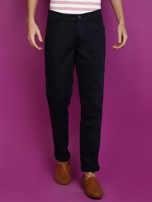 blue cotton chinos casual trousers - 20725440 -  Standard Image - 0