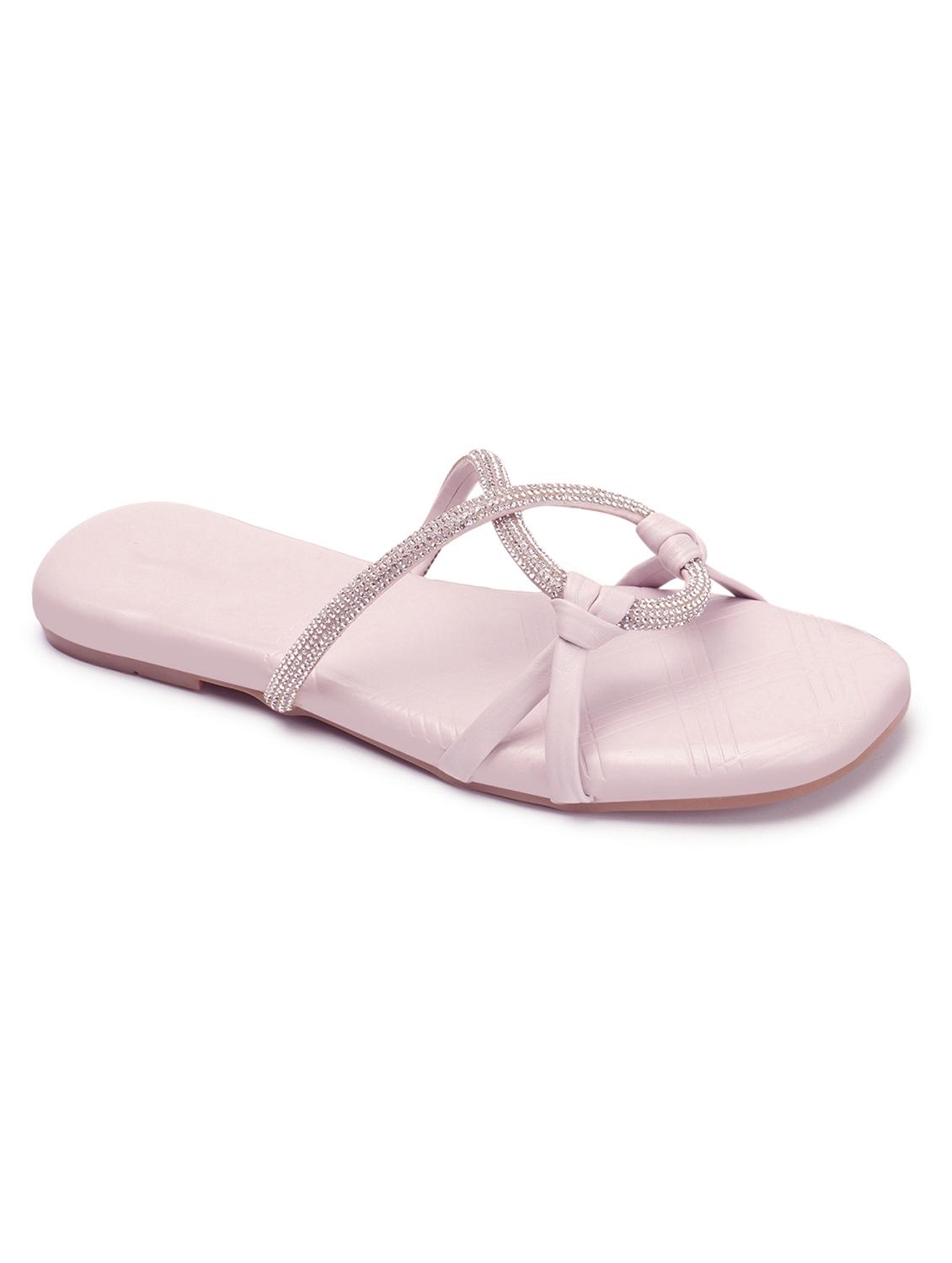 lavender synthetic slip on sandals - 20726385 - Standard Image - 1