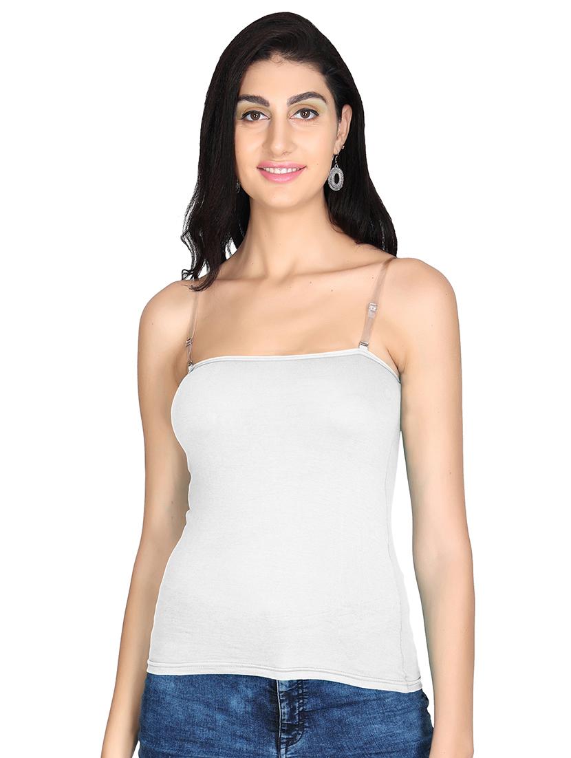 pack of 2 solid transparent straps camisoles - 20726430 - Standard Image - 1