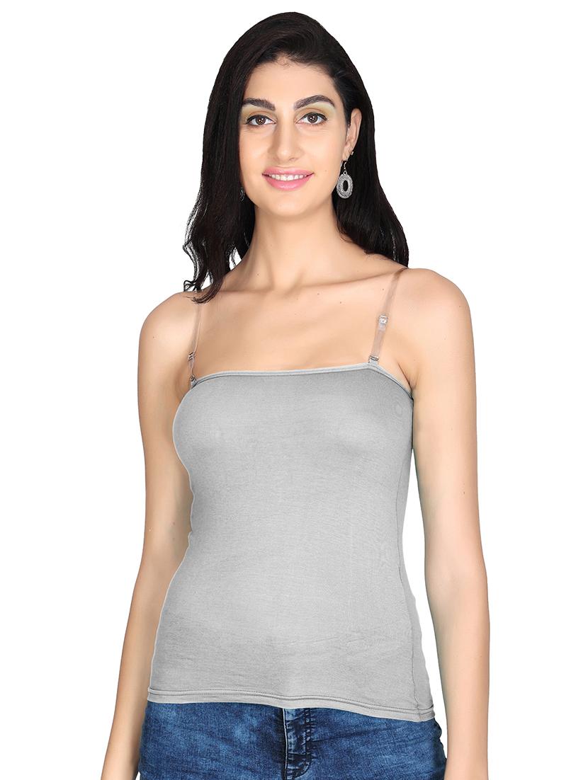 pack of 3 solid transparent straps camisoles - 20726435 - Standard Image - 1