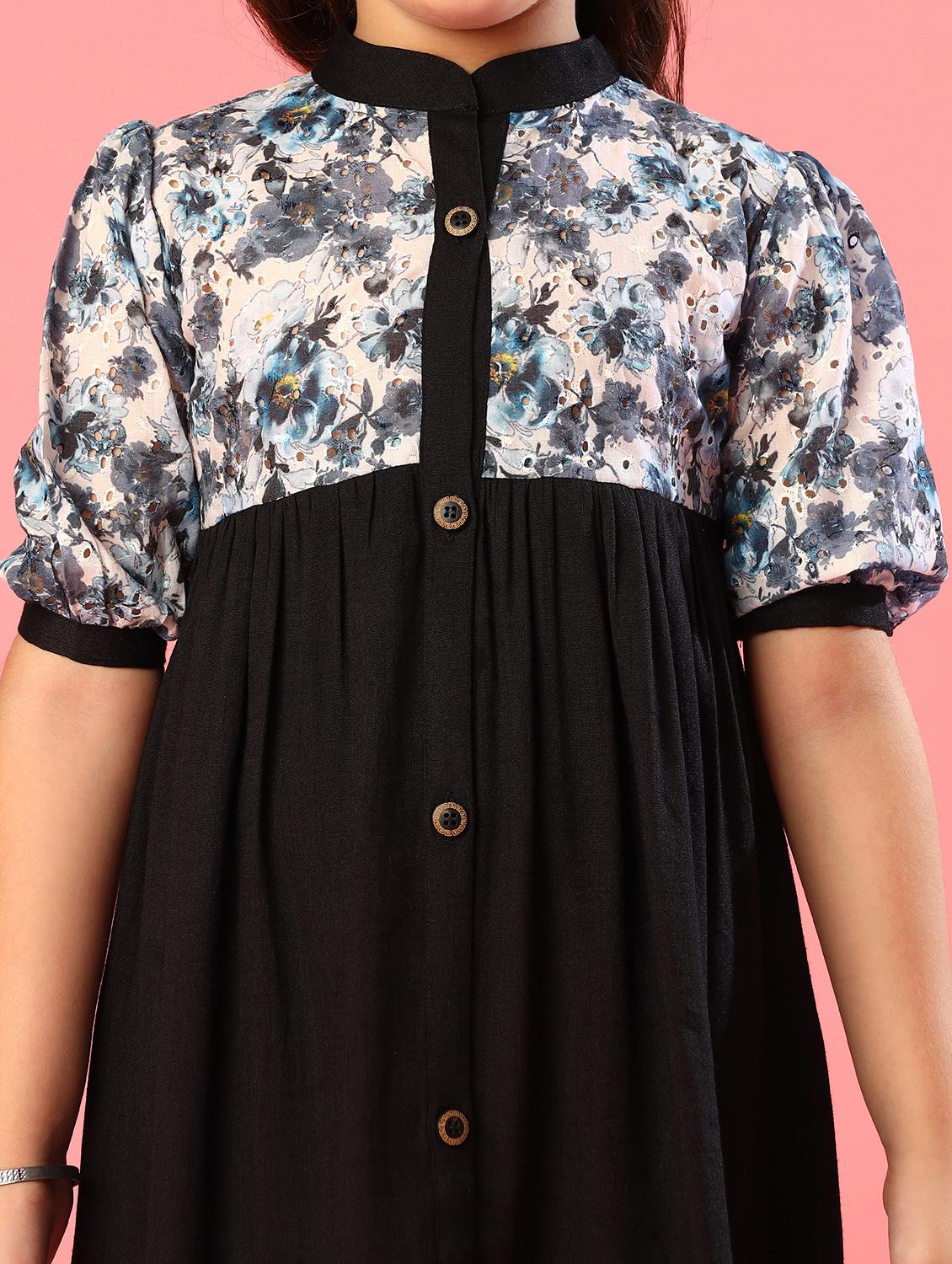 girls floral print cotton frock - 20727710 - Standard Image - 4