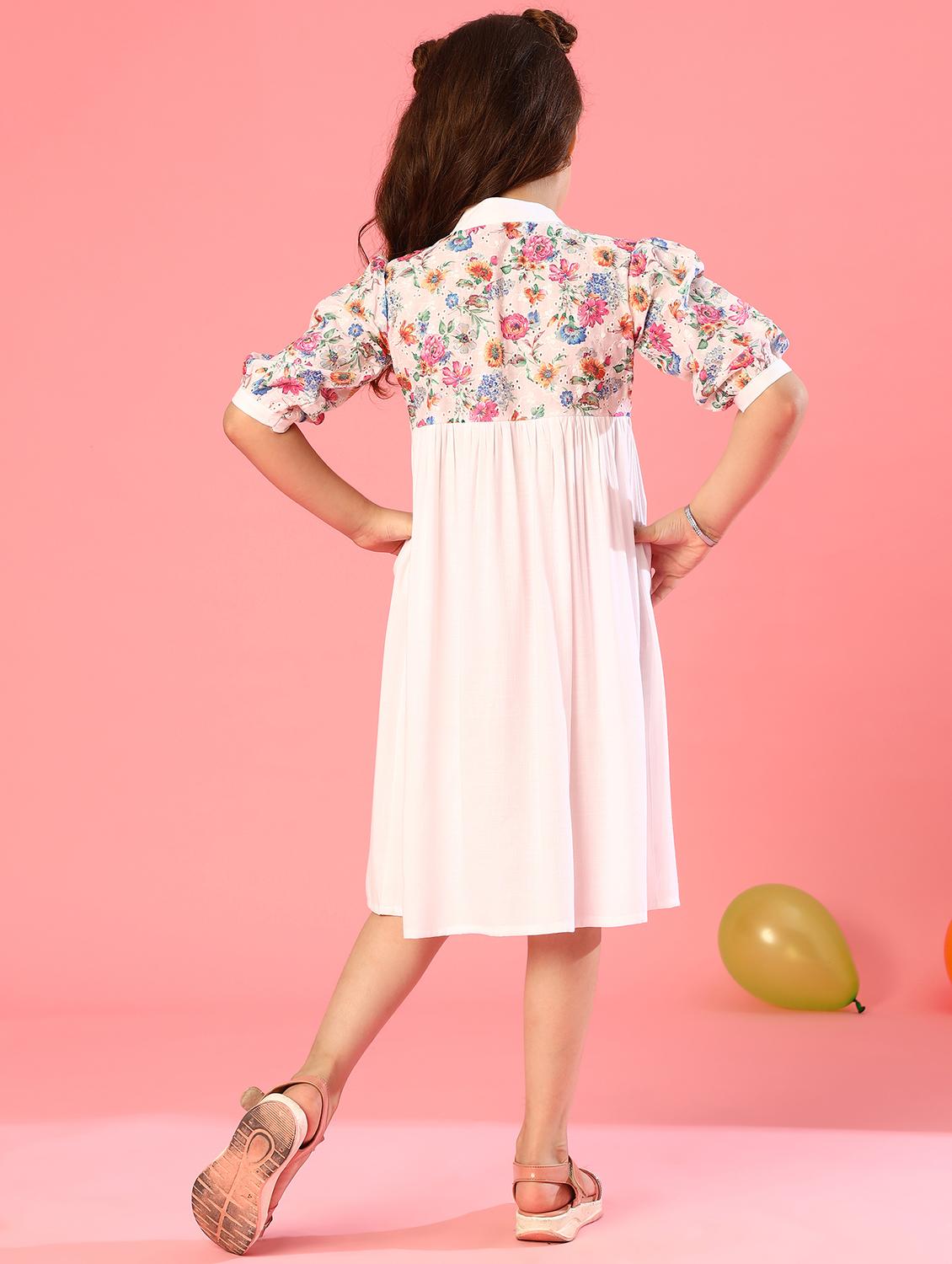 girls floral print cotton frock - 20727711 - Standard Image - 4