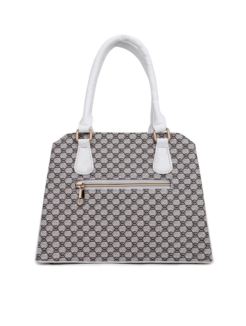 white printed handbag - 20727908 - Standard Image - 1