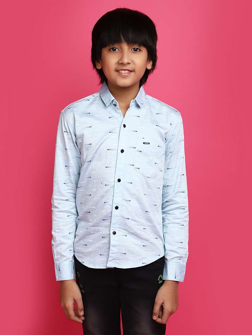 boys long sleeved printed shirt