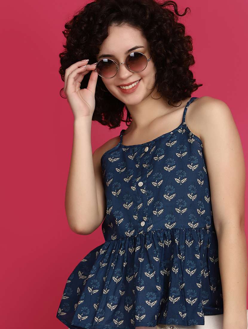 women printed peplum top - 20728043 -  Standard Image - 1