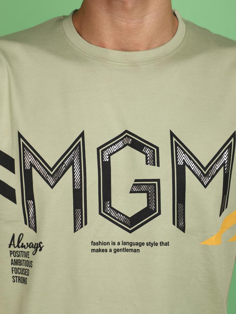 men round neck front print t-shirt - 20728124 - Standard Image - 4