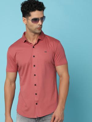 men short sleeved solid casual shirt - 20728172 - Standard Image - 2
