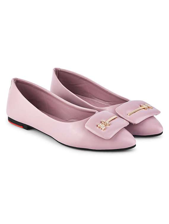 purple pu slip on ballerina - 20728293 - Standard Image - 1