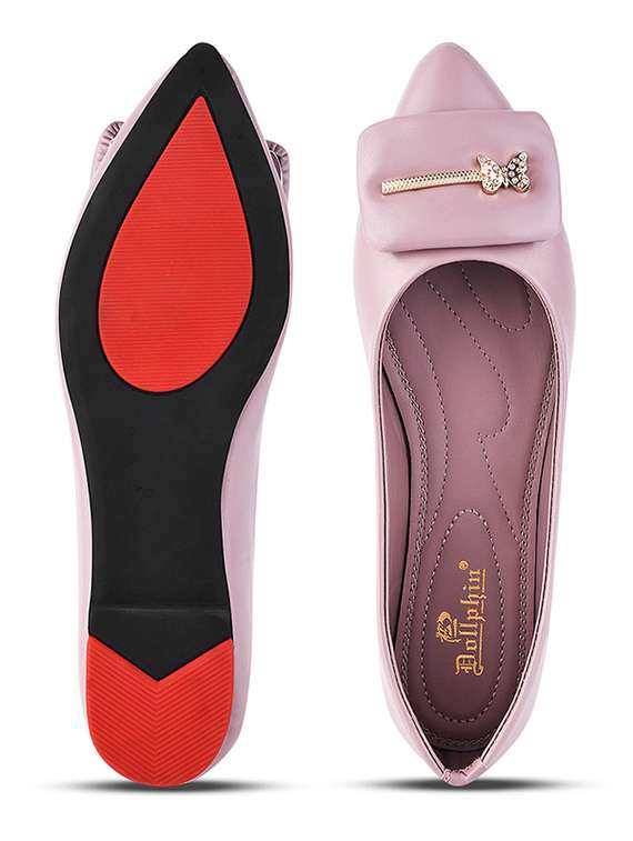 purple pu slip on ballerina - 20728293 - Standard Image - 4