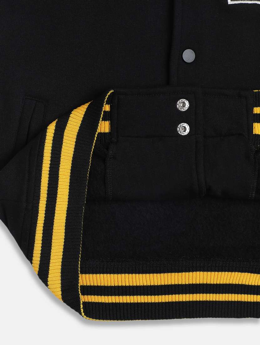 boy placement print long sleeves varsity jacket - 20728449 -  Standard Image - 4