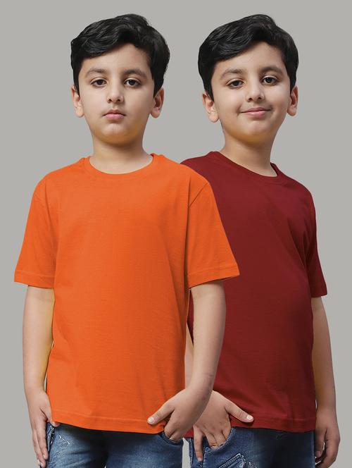 pack of 2 solid multi colored t-shirt - 20728642 - Standard Image - 0
