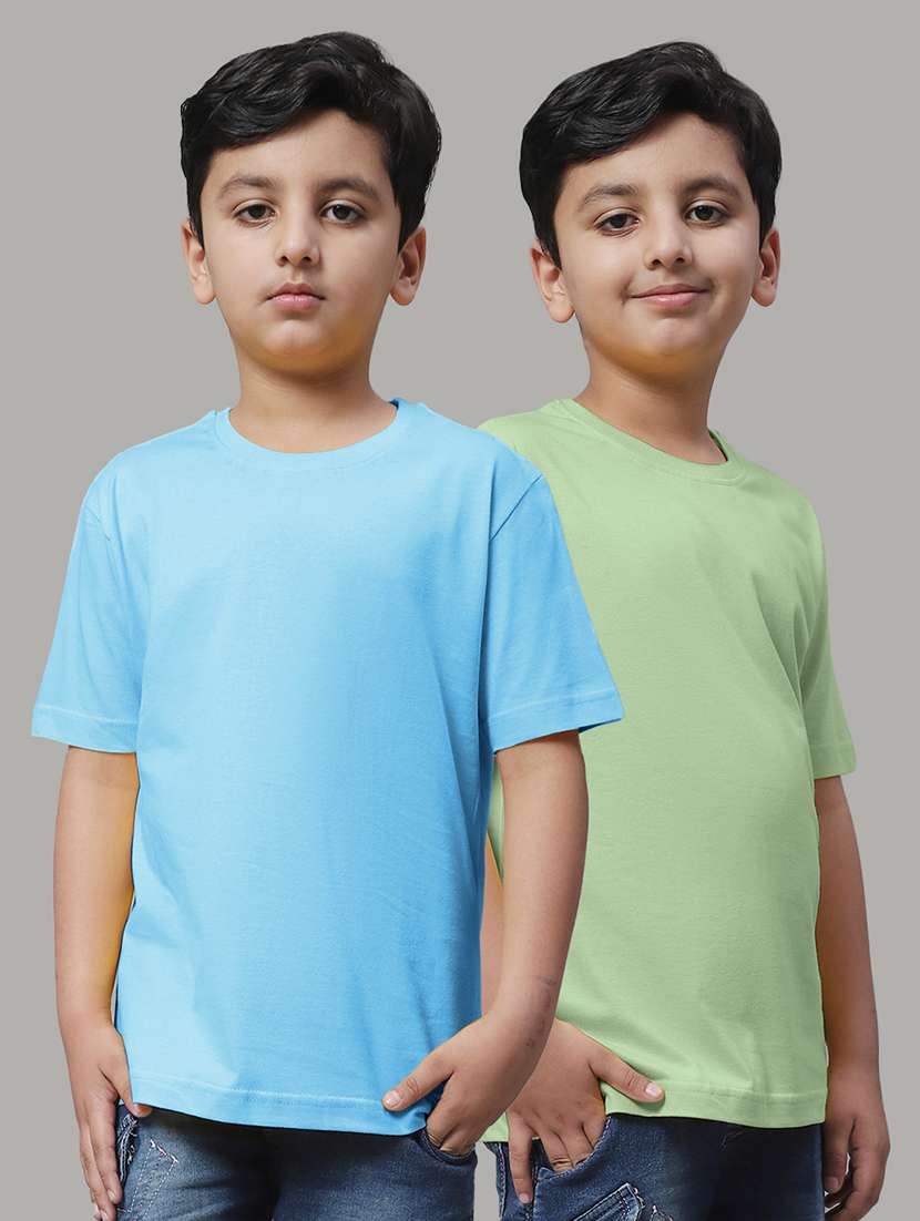 pack of 2 solid multi colored t-shirt - 20728661 - Zoom Image - 0
