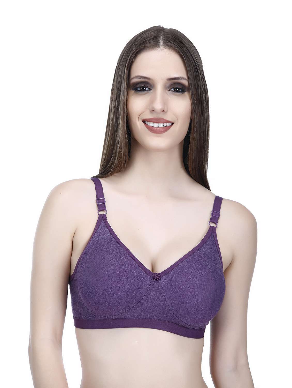 purple hosiery tshirt bra
