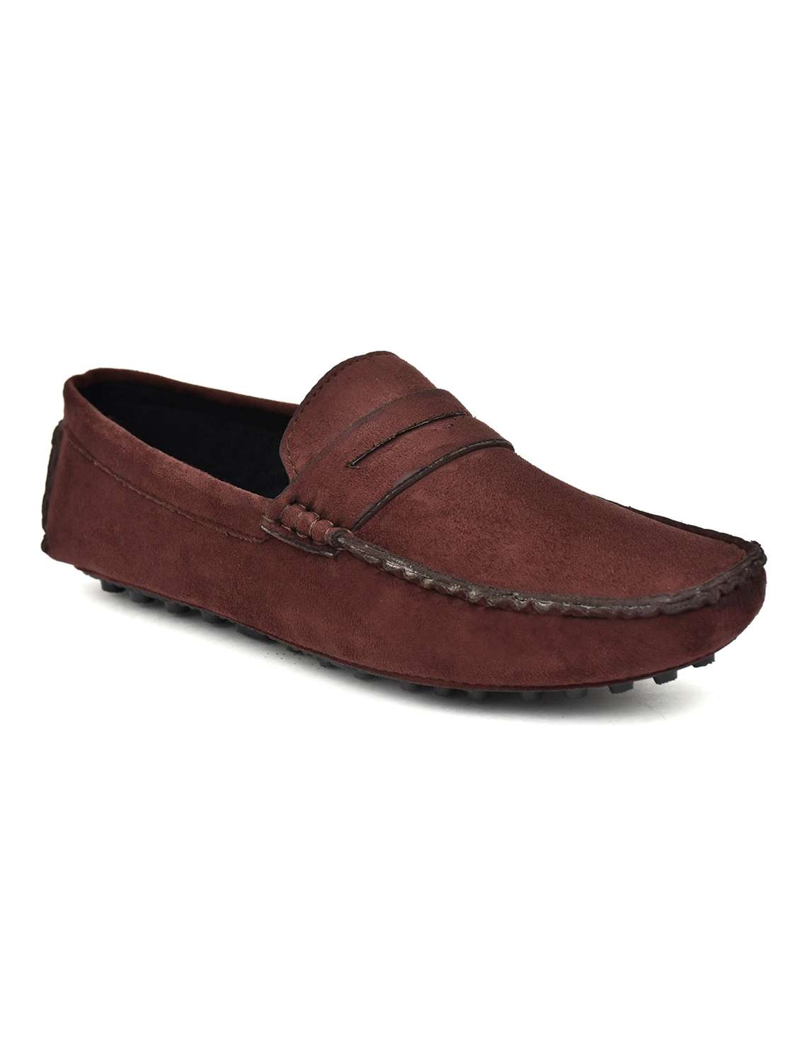 brown suede slip on loafers - 20728941 - Zoom Image - 0