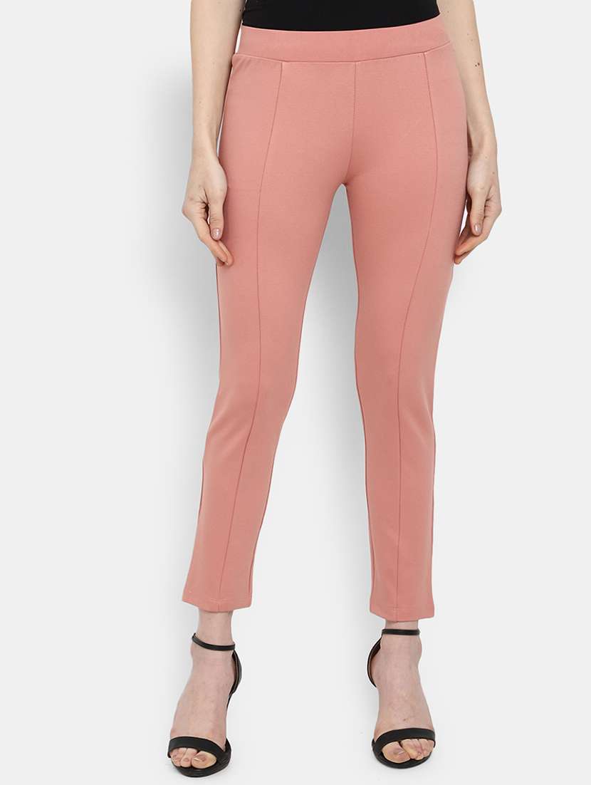 pink cotton jeggings