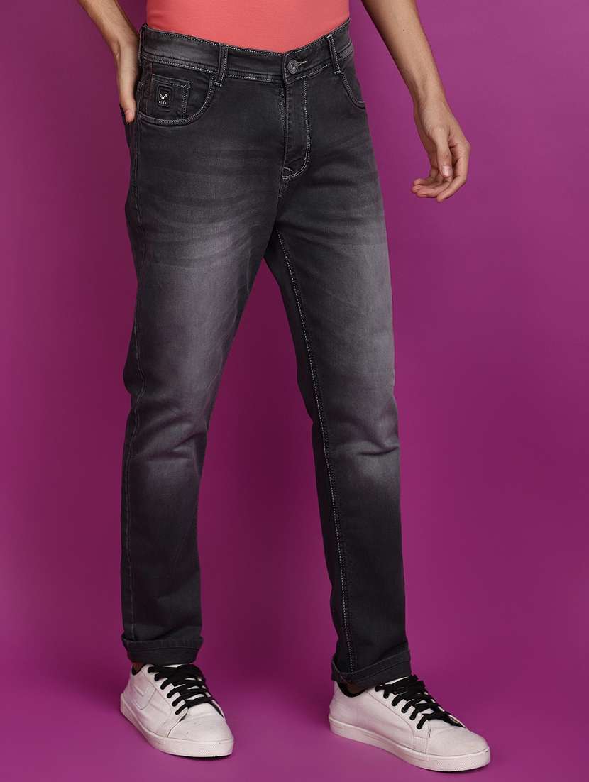 men mid rise plain denim jeans - 20729037 -  Standard Image - 1