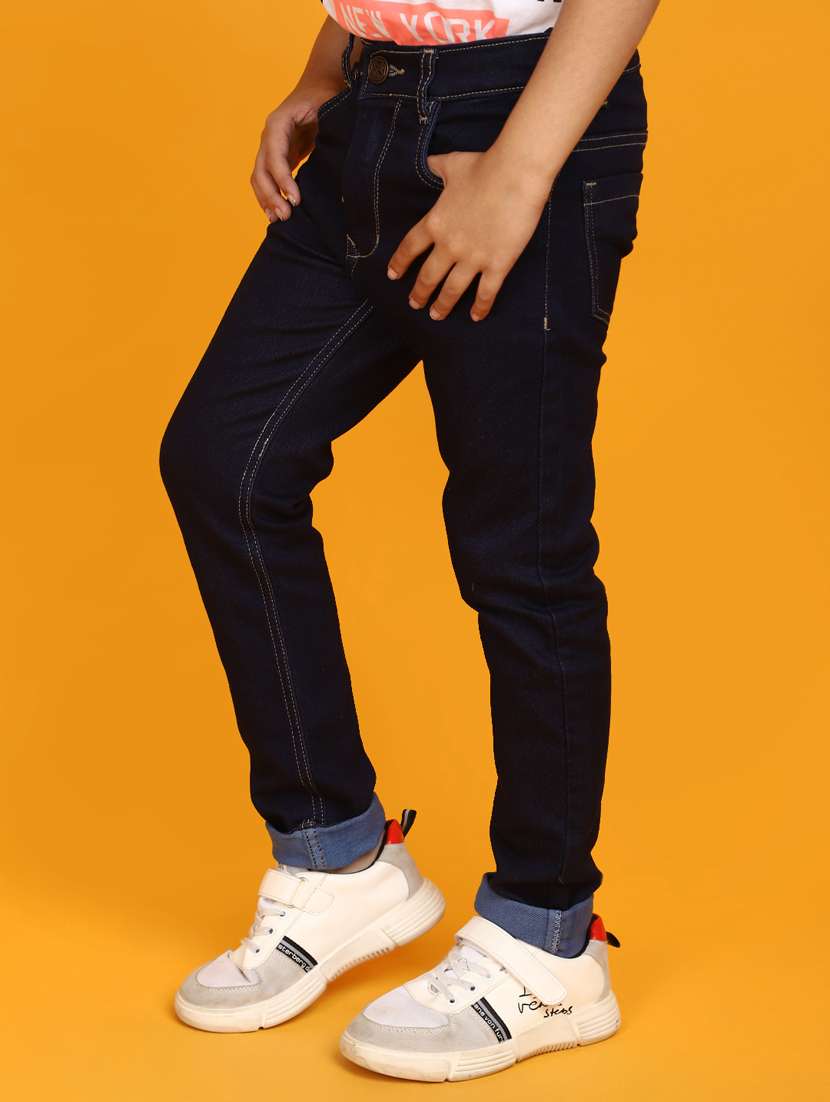 kids blue denim plain jeans - 20729072 -  Standard Image - 1