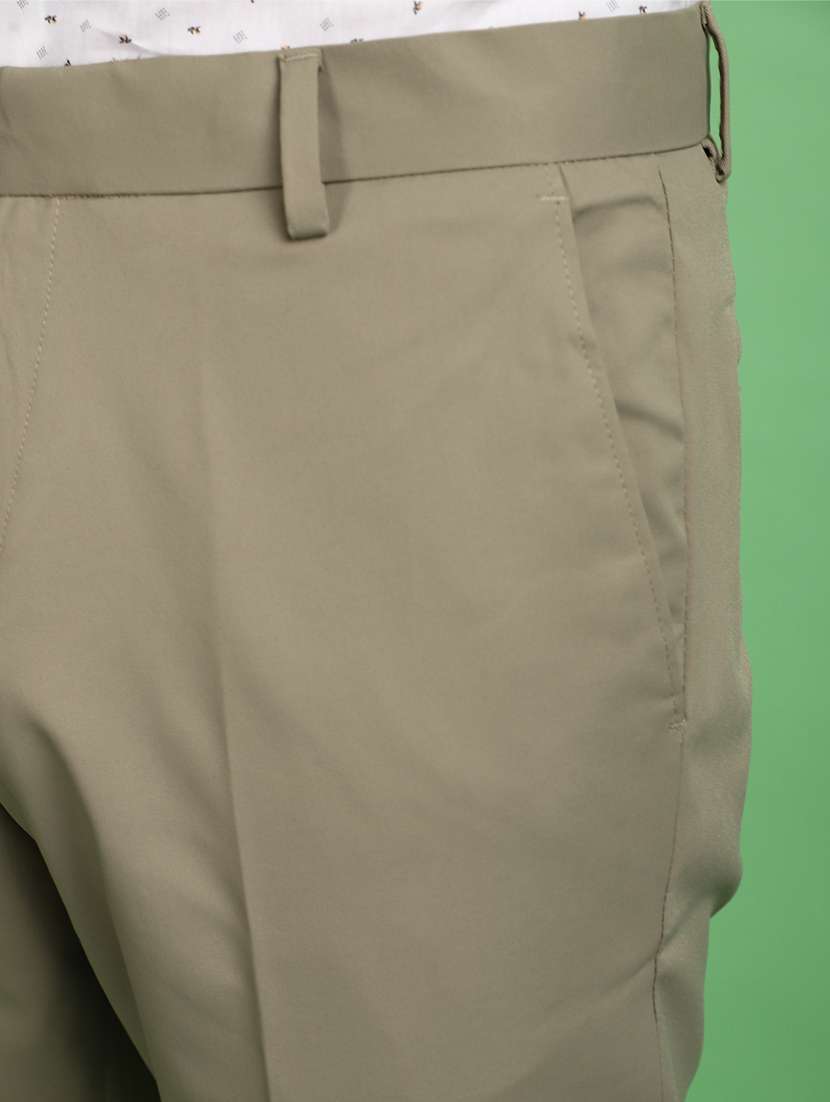 men mid rise solid flat front formal trouser - 20729091 -  Standard Image - 4