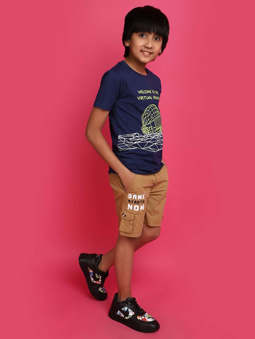 boys navy blue graphic regular t-shirt - 20729115 -  Standard Image - 4