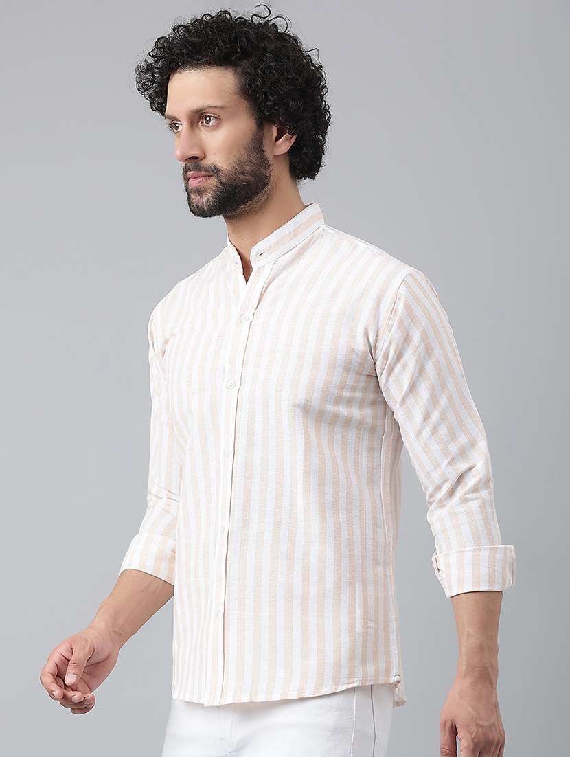 men striped cotton casual shirt - 20729694 -  Standard Image - 1