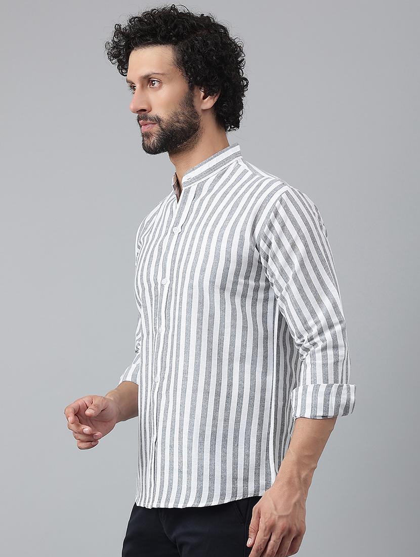 men striped cotton casual shirt - 20729704 - Standard Image - 1