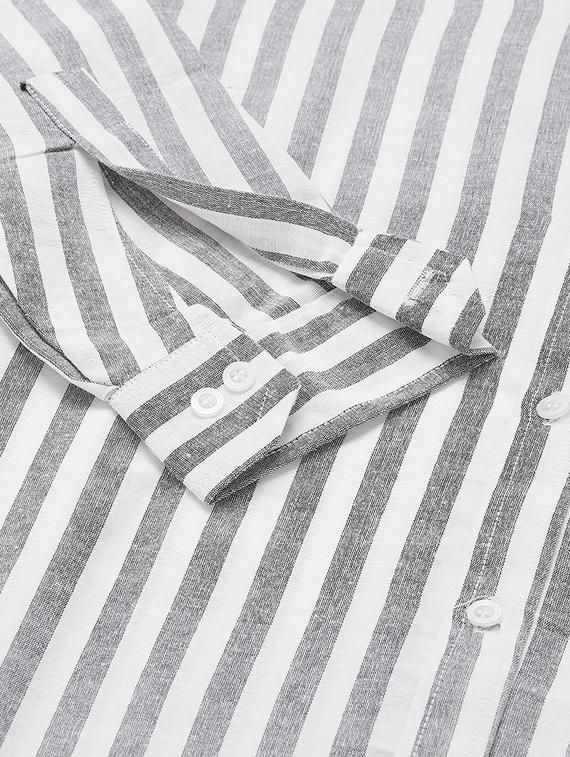 men striped cotton casual shirt - 20729704 - Standard Image - 4