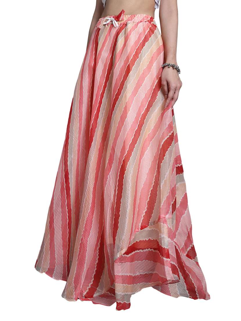 women printed flared maxi skirt - 20730365 -  Standard Image - 1