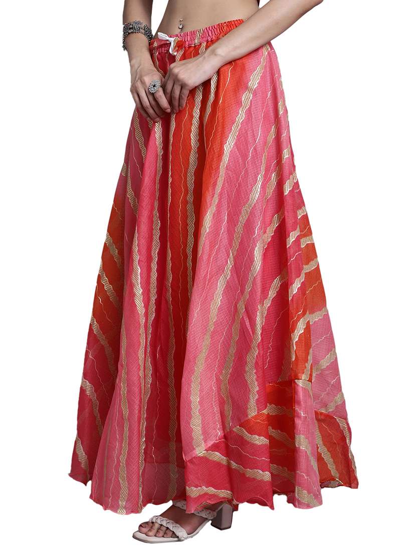 women printed flared maxi skirt - 20730369 -  Standard Image - 1