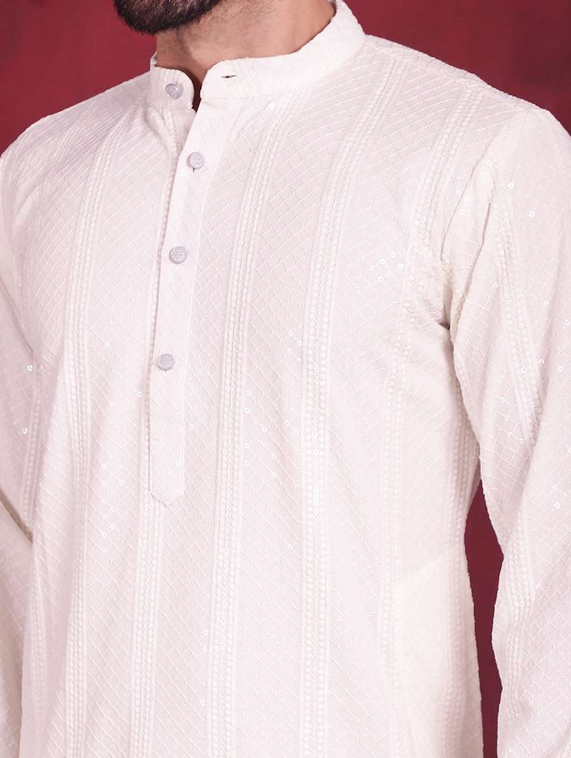 men mandarin neck kurta pyjama ethnic wear set - 20733080 -  Standard Image - 6